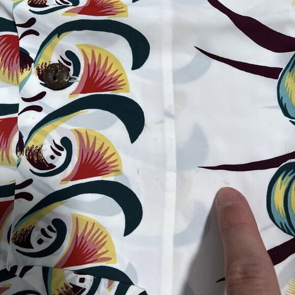 Sun Surf Vibrant Floral Reproduction Aloha Hawaiian Shirt Made in Japan Medium - Picture 10 of 11